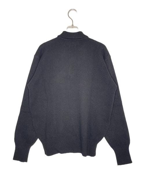 POLO RALPH LAUREN（ポロ・ラルフローレン）POLO RALPH LAUREN (ポロ・ラルフローレン) POLO RALPH LAUREN ポロ ラルフローレン 90's ラムウール ポロセーター ブラック ナイガイ ブラック サイズ:Mの古着・服飾アイテム