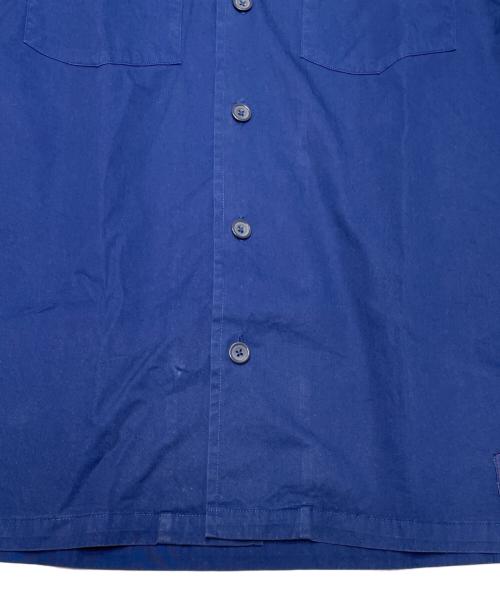 stussy（ステューシー）stussy (ステューシー) STUSSY ステューシー BURLY THREADS 00's バッファローチェック切り替え ワークシャツ 長袖シャツ 金タグ ネイビー サイズ:MEDIUMの古着・服飾アイテム