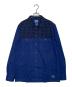 stussy（ステューシー）の古着「STUSSY ステューシー BURLY THREADS 00's バッファローチェック切り替え ワークシャツ 長袖シャツ 金タグ」｜ネイビー