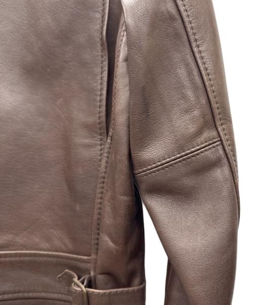 Schott（ショット）Schott (ショット) シングルライダースジャケット ブラウン サイズ:Sの古着・服飾アイテム
