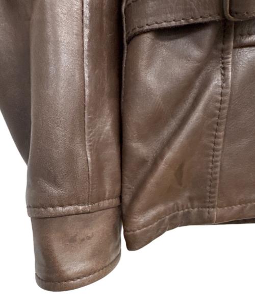 Schott（ショット）Schott (ショット) シングルライダースジャケット ブラウン サイズ:Sの古着・服飾アイテム