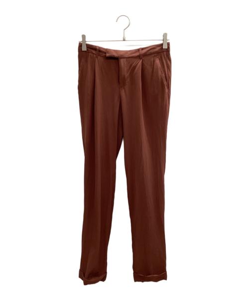 GUCCI（グッチ）GUCCI (グッチ) シルクタックパンツ ブラウン サイズ:36の古着・服飾アイテム