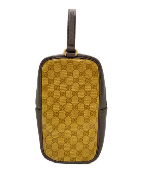 GUCCI（グッチ）GUCCI (グッチ) adidas (アディダス) ミニトップハンドルバッグ ブラウンの古着・服飾アイテム