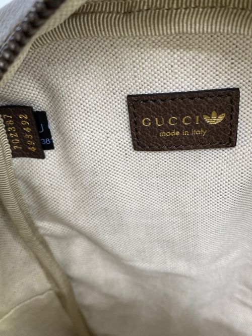 GUCCI（グッチ）GUCCI (グッチ) adidas (アディダス) ミニトップハンドルバッグ ブラウンの古着・服飾アイテム