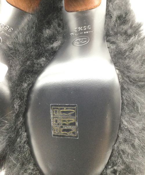 CHANEL（シャネル）CHANEL (シャネル) ファーショートブーツ ブラック サイズ:35.5の古着・服飾アイテム