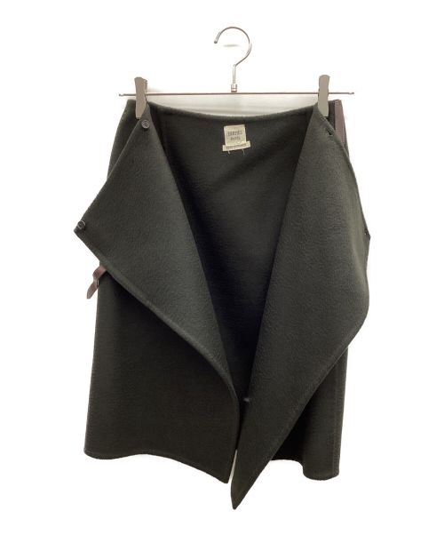 HERMES（エルメス）HERMES (エルメス) カシミヤスカート グレー サイズ:34の古着・服飾アイテム