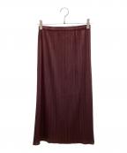 PLEATS PLEASEプリーツプリーズ）の古着「スカートスーツ」｜ワインレッド