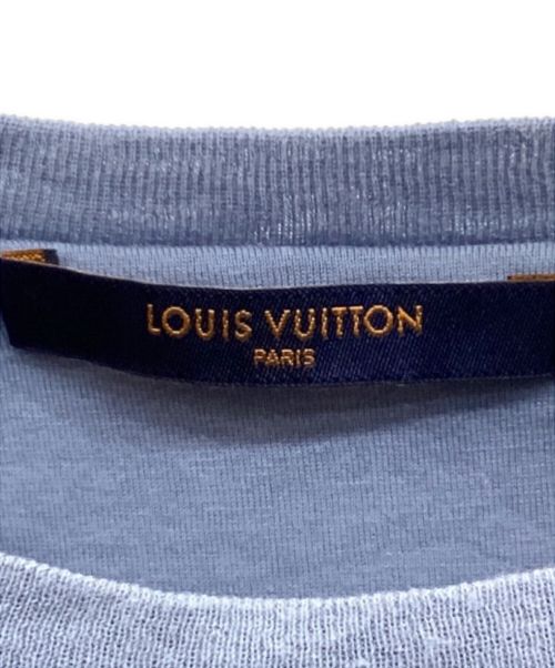 LOUIS VUITTON（ルイ ヴィトン）LOUIS VUITTON (ルイ ヴィトン) プリンテッドブロッサムストライプインサート Tシャツ ブルー サイズ:Lの古着・服飾アイテム
