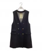 journal standard L'essageジャーナルスタンダード レサージュ）の古着「ヴィスポリーノノーカラーベスト」｜ブラック