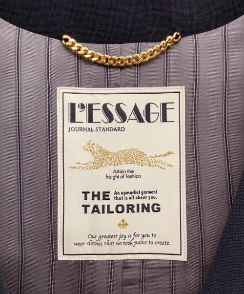 journal standard L'essage（ジャーナルスタンダード レサージュ）journal standard L'essage (ジャーナルスタンダード レサージュ) ヴィスポリーノノーカラーベスト ブラック サイズ:FREEの古着・服飾アイテム