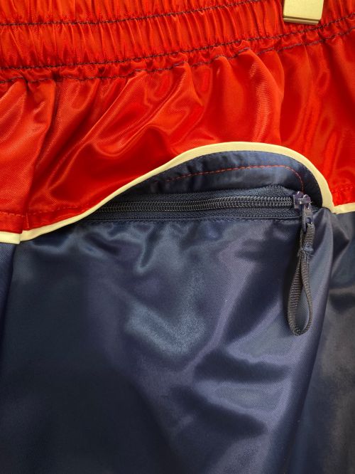 SUPREME（シュプリーム）Supreme (シュプリーム) トラックパンツ Satin Track Pant ブルー×レッド サイズ:Mの古着・服飾アイテム