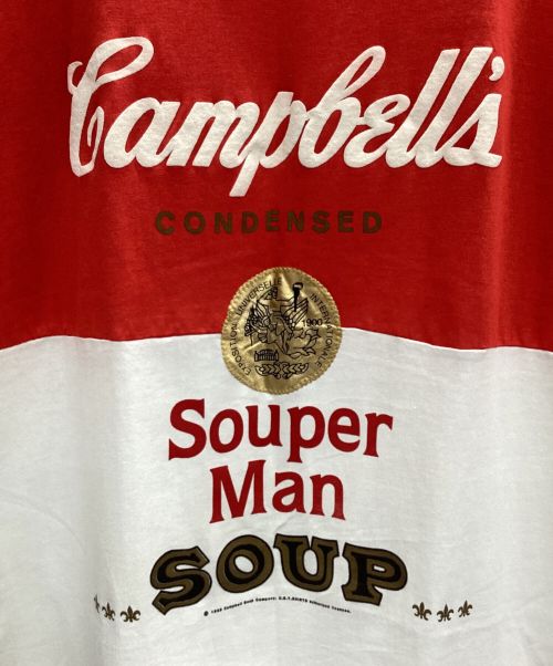 Campbell（キャンベル）Campbell (キャンベル) Campbell's SOUP Tシャツ 88年 レッド サイズ:ONE SIZE FITS ALLの古着・服飾アイテム