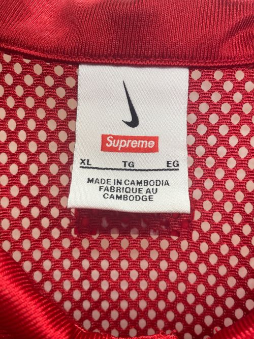 NIKE（ナイキ）NIKE (ナイキ) Supreme (シュプリーム) メッシュシャツ レッド サイズ:XLの古着・服飾アイテム