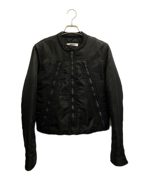 MM6 Maison Margiela（エムエムシックスメゾンマルジェラ）MM6 Maison Margiela (エムエムシックス メゾンマルジェラ) 八の字パデットライダースジャケット ブラック サイズ:38の古着・服飾アイテム