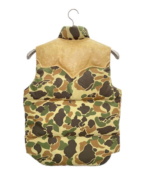 RockyMountainFeatherBed（ロッキーマウンテンフェザーベッド）RockyMountainFeatherBed (ロッキーマウンテンフェザーベッド) ダウンベスト グリーン×ブラウン サイズ:36の古着・服飾アイテム