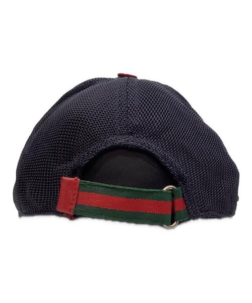 GUCCI（グッチ）GUCCI (グッチ) キャップ ブラウン×ネイビー サイズ:Lの古着・服飾アイテム