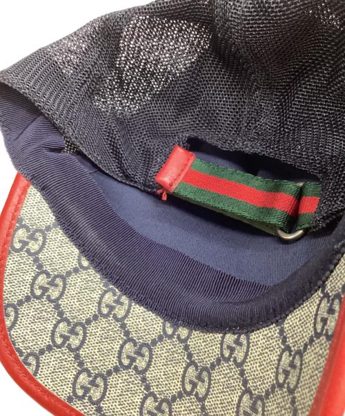 GUCCI（グッチ）GUCCI (グッチ) キャップ ブラウン×ネイビー サイズ:Lの古着・服飾アイテム