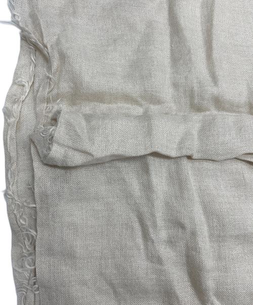 ASAUCE MELER（アソースメレ）ASAUCE MELER (アソースメレ) リネンガーゼストール ベージュの古着・服飾アイテム