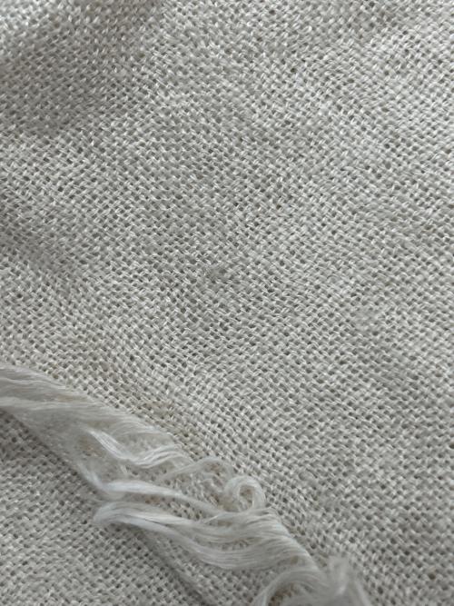 ASAUCE MELER（アソースメレ）ASAUCE MELER (アソースメレ) リネンガーゼストール ベージュの古着・服飾アイテム