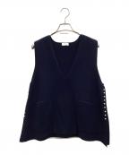 BALLSEYボールジィ）の古着「パールコンビ Vネックベスト」｜ネイビー