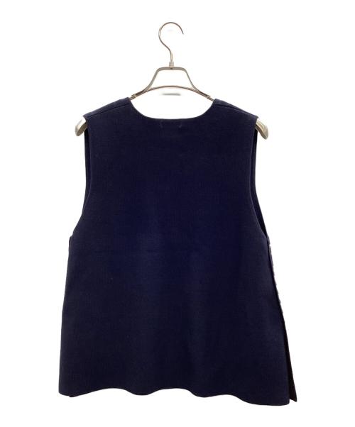 BALLSEY（ボールジィ）BALLSEY (ボールジィ) パールコンビ Vネックベスト ネイビー サイズ:Sの古着・服飾アイテム