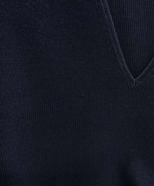 BALLSEY（ボールジィ）BALLSEY (ボールジィ) パールコンビ Vネックベスト ネイビー サイズ:Sの古着・服飾アイテム