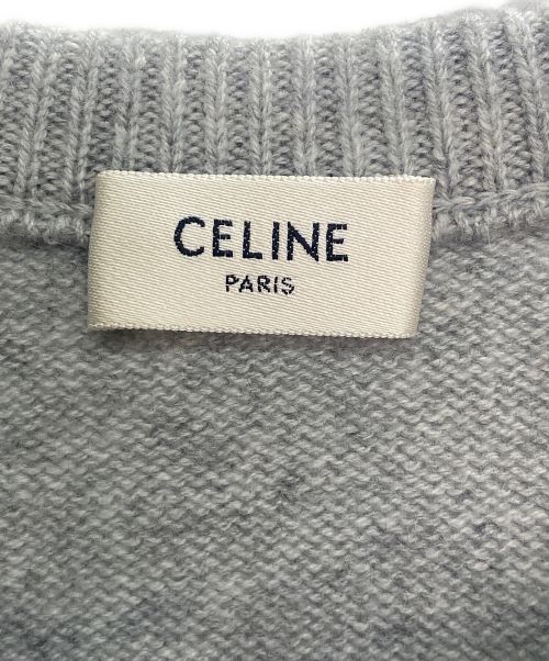 CELINE（セリーヌ）CELINE (セリーヌ) カシミヤセーター グレー サイズ:Lの古着・服飾アイテム
