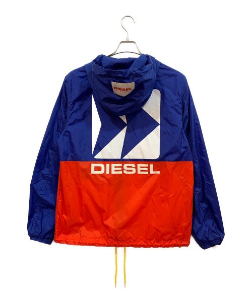 DIESEL（ディーゼル）DIESEL (ディーゼル) ナイロンジャケット ブルー×レッド サイズ:Lの古着・服飾アイテム