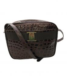 Salvatore Ferragamo（サルヴァトーレ フェラガモ）の古着「ヴァラ ショルダーバッグ／VARA SHOULDER」｜ブラウン