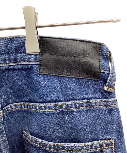 JOHN LAWRENCE SULLIVAN（ジョン ローレンス サリバン）JOHN LAWRENCE SULLIVAN (ジョン ローレンス サリバン) デニム ヴィーガンレザーパンツ インディゴ×ブラック サイズ:Sの古着・服飾アイテム