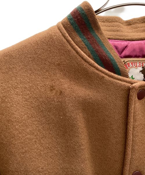 CHAPS RALPH LAUREN（チャップス ラルフローレン）CHAPS RALPH LAUREN (チャップス ラルフローレン) 90sバック刺繍スタジャン ブラウン サイズ:Lの古着・服飾アイテム