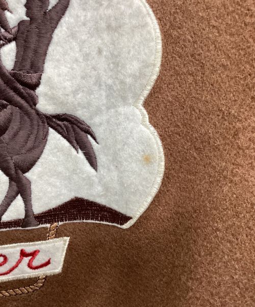 CHAPS RALPH LAUREN（チャップス ラルフローレン）CHAPS RALPH LAUREN (チャップス ラルフローレン) 90sバック刺繍スタジャン ブラウン サイズ:Lの古着・服飾アイテム