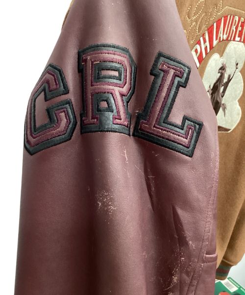 CHAPS RALPH LAUREN（チャップス ラルフローレン）CHAPS RALPH LAUREN (チャップス ラルフローレン) 90sバック刺繍スタジャン ブラウン サイズ:Lの古着・服飾アイテム