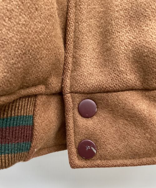 CHAPS RALPH LAUREN（チャップス ラルフローレン）CHAPS RALPH LAUREN (チャップス ラルフローレン) 90sバック刺繍スタジャン ブラウン サイズ:Lの古着・服飾アイテム