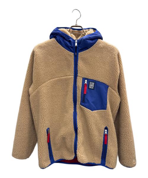 STANDARD CALIFORNIA（スタンダードカリフォルニア）STANDARD CALIFORNIA (スタンダードカリフォルニア) フリースジャケット ブルー×ブラウン サイズ:Lの古着・服飾アイテム
