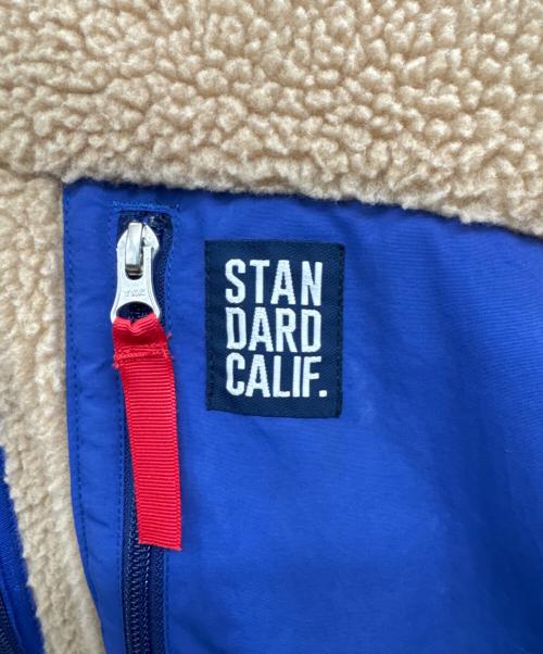 STANDARD CALIFORNIA（スタンダードカリフォルニア）STANDARD CALIFORNIA (スタンダードカリフォルニア) フリースジャケット ブルー×ブラウン サイズ:Lの古着・服飾アイテム
