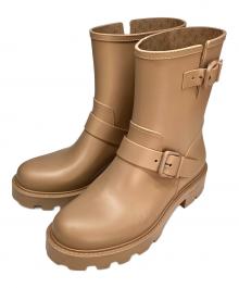 JIMMY CHOO（ジミーチュウ）の古着「ラバーレインブーツ」｜ベージュ