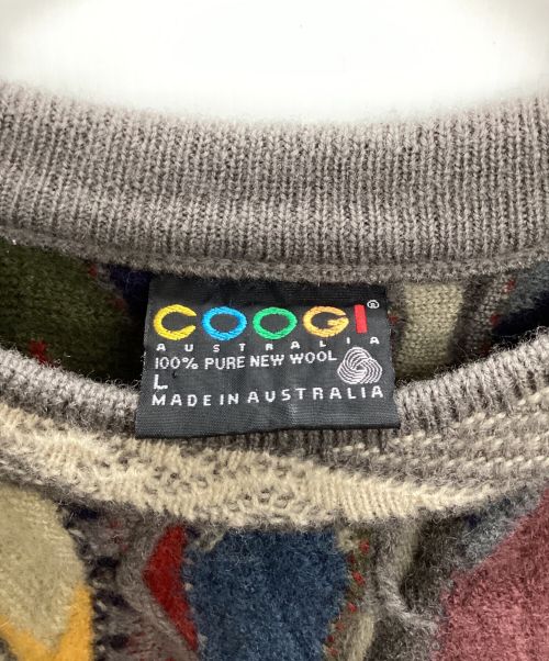 Coogi（クージー）Coogi (クージー) 3Dニット マルチカラー サイズ:Lの古着・服飾アイテム