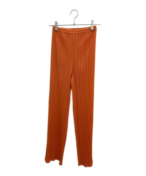 PLEATS PLEASE（プリーツプリーズ）PLEATS PLEASE (プリーツプリーズ) プリーツパンツ オレンジ サイズ:3の古着・服飾アイテム