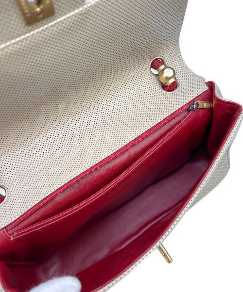 CHANEL（シャネル）CHANEL (シャネル) セミショルダーバッグ アイボリー×レッドの古着・服飾アイテム