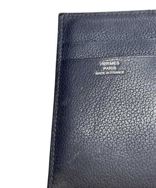 HERMES（エルメス）HERMES (エルメス) カードケース ブラック×イエローの古着・服飾アイテム