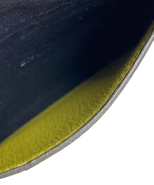 HERMES（エルメス）HERMES (エルメス) カードケース ブラック×イエローの古着・服飾アイテム