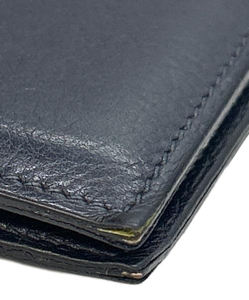 HERMES（エルメス）HERMES (エルメス) カードケース ブラック×イエローの古着・服飾アイテム