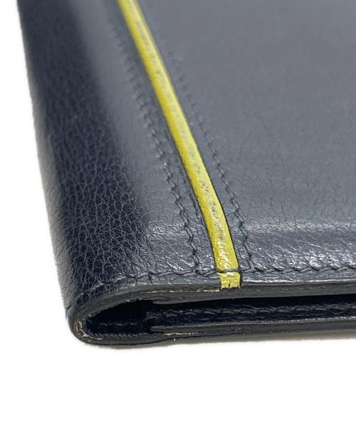 HERMES（エルメス）HERMES (エルメス) カードケース ブラック×イエローの古着・服飾アイテム