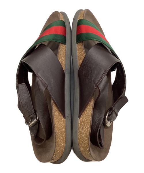 GUCCI（グッチ）GUCCI (グッチ) サンダル ブラウン サイズ:8の古着・服飾アイテム