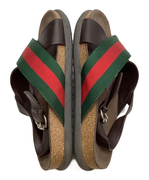 GUCCI（グッチ）GUCCI (グッチ) サンダル ブラウン サイズ:8の古着・服飾アイテム