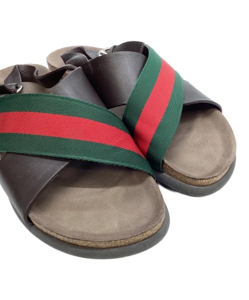 GUCCI（グッチ）GUCCI (グッチ) サンダル ブラウン サイズ:8の古着・服飾アイテム