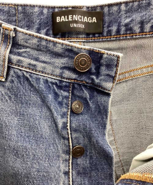 BALENCIAGA（バレンシアガ）BALENCIAGA (バレンシアガ) ダメージ加工デニムパンツ インディゴ サイズ:29の古着・服飾アイテム
