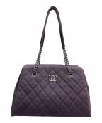 CHANELシャネル）の古着「チェーンショルダーバッグ」｜パープル