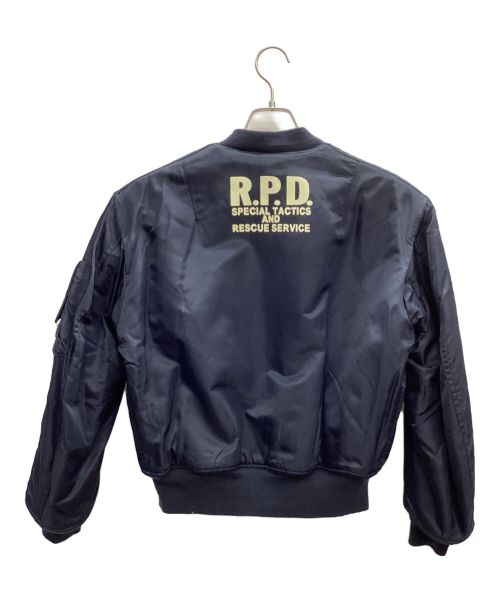 biohazard（バイオハザード）biohazard (バイオハザード) MA-1ジャケット ネイビー×オレンジ サイズ:38の古着・服飾アイテム